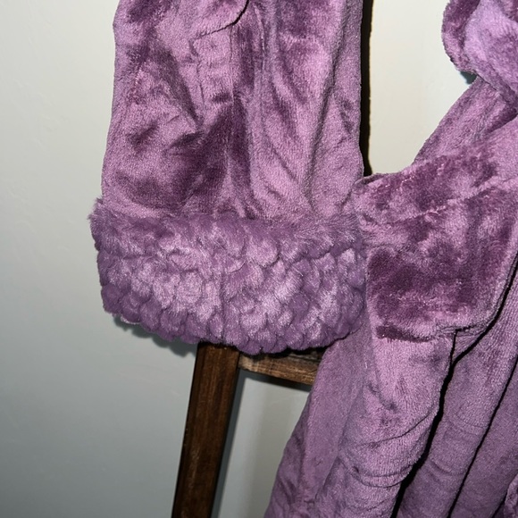 New! CAROLE HOCHMAN Plush Robe Purple (Berry) Sz Small 6-8 Pockets Soft NWT - Picture 12 of 13